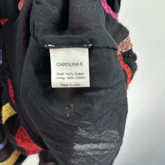 Anthropologie Carolina K Esmeralda Crochet Black Mini Dress, XSP - Picture 9 of 10